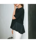 【23区/NIJYUSANKU】の【洗える】コットンポンチコンビジャージー ペプラム カットソー ブラック系|ID: prp329100004406627 ipo3291000000033644118