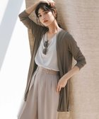 【23区/NIJYUSANKU】の【UVケア/接触冷感】マルチ機能 シアー ロング カーディガン ダークブラウン系|ID: prp329100004406835 ipo3291000000031118268