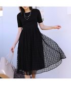 【ティアクラッセ/Tiaclasse】の【洗える】異素材ドッキングワンピース ブラック|ID: prp329100004406926 ipo3291000000031964775