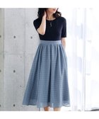 【ティアクラッセ/Tiaclasse】の【洗える】異素材ドッキングワンピース ネイビー×ブルー|ID: prp329100004406926 ipo3291000000031964780