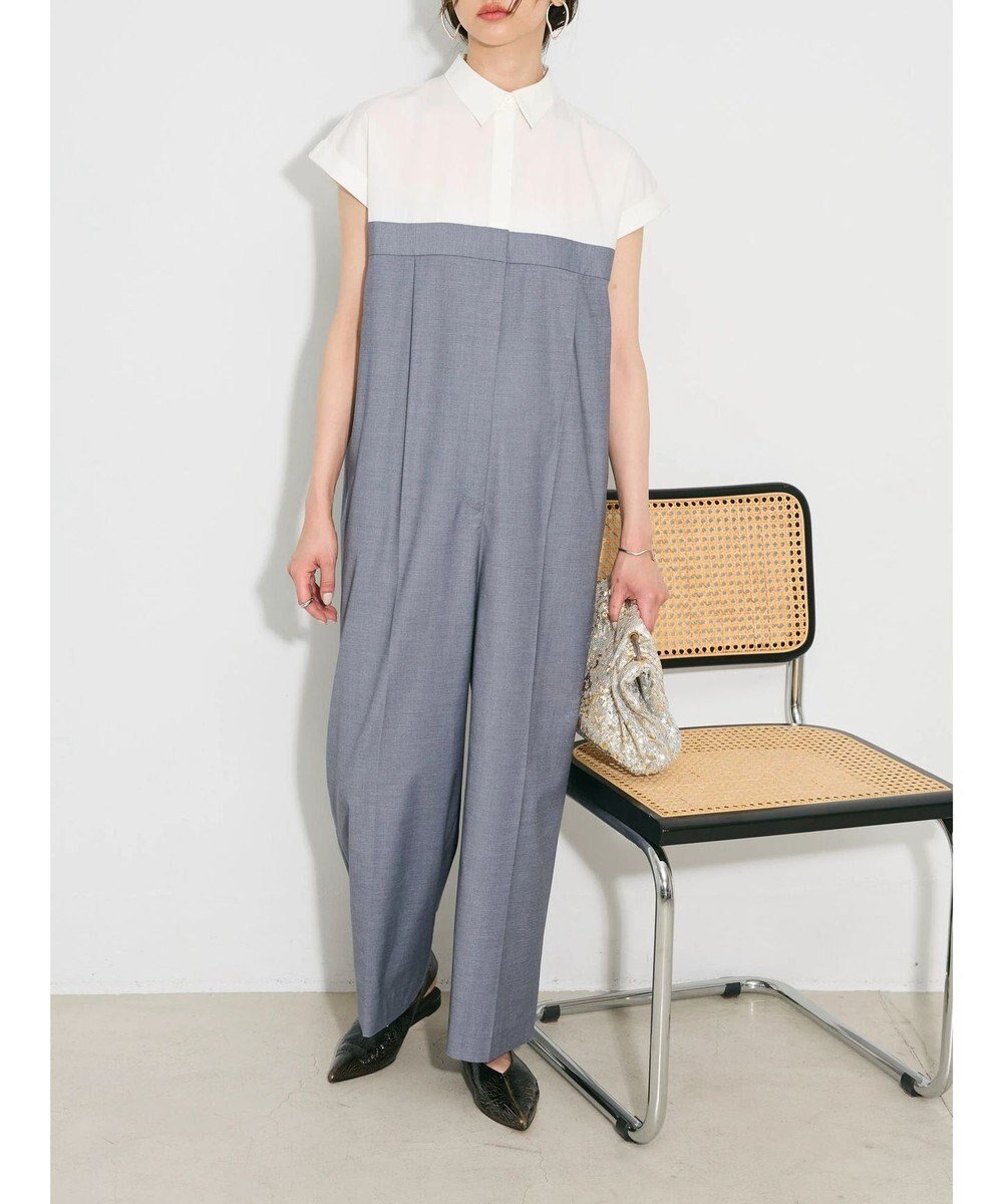 【グリーンパークス/Green Parks】のシャツデザインロンパース 人気、トレンドファッション・服の通販 founy(ファニー) 　ファッション　Fashion　レディースファッション　WOMEN　トップス・カットソー　Tops/Tshirt　シャツ/ブラウス　Shirts/Blouses　ワンピース　Dress　オールインワン ワンピース　All In One Dress　サロペット　Salopette　サロペット　Overalls　スリーブ　Sleeve　ドッキング　Docking　ドレス　Dress　フレンチ　French　ポケット　Pocket　ロンパース　Rompers　ワイド　Wide　A/W・秋冬　Aw・Autumn/Winter・Fw・Fall-Winter　夏　Summer　 other-1|ID: prp329100004406982 ipo3291000000031942073
