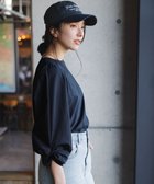 【エニィファム/any FAM】の【洗濯機可/UVケア/アンチピリング】布帛ねじり袖コンビプルオーバー ネイビー|ID: prp329100004407675 ipo3291000000032636359