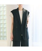 【アンフィーロ 自由区/UNFILO】のTENNEN TOUCH テーラードジレ 人気、トレンドファッション・服の通販 founy(ファニー) ファッション Fashion レディースファッション Fashion for Women アウター Coat / Outerwear Collection トップス・カットソー Cut & Sew Tops ベスト&ジレ / 重ね着スタイル Vests & Gilets インナー Innerwear ウォッシャブル Machine Washable エアリー Airy Texture 春 Spring 軽量 Lightweight, Ultra Light ストレッチ Stretch, Stretchy Fabric セットアップ Set-Up, Coordinated Outfit バランス Balance, Style Balance ベスト Vest, Waistcoat マニッシュ Mannish, Boyish S/S・春夏 SS, Spring/Summer, Warm Season 夏 Summer thumbnail ブラック|ID: prp329100004407680 ipo3291000000033406401