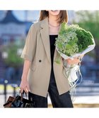 【アンフィーロ 自由区/UNFILO】のTENNEN TOUCH ハーフスリーブジャケット ベージュ|ID: prp329100004407681 ipo3291000000035889257