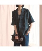 【アンフィーロ 自由区/UNFILO】のTENNEN TOUCH ハーフスリーブジャケット ブラック|ID: prp329100004407681 ipo3291000000035889262