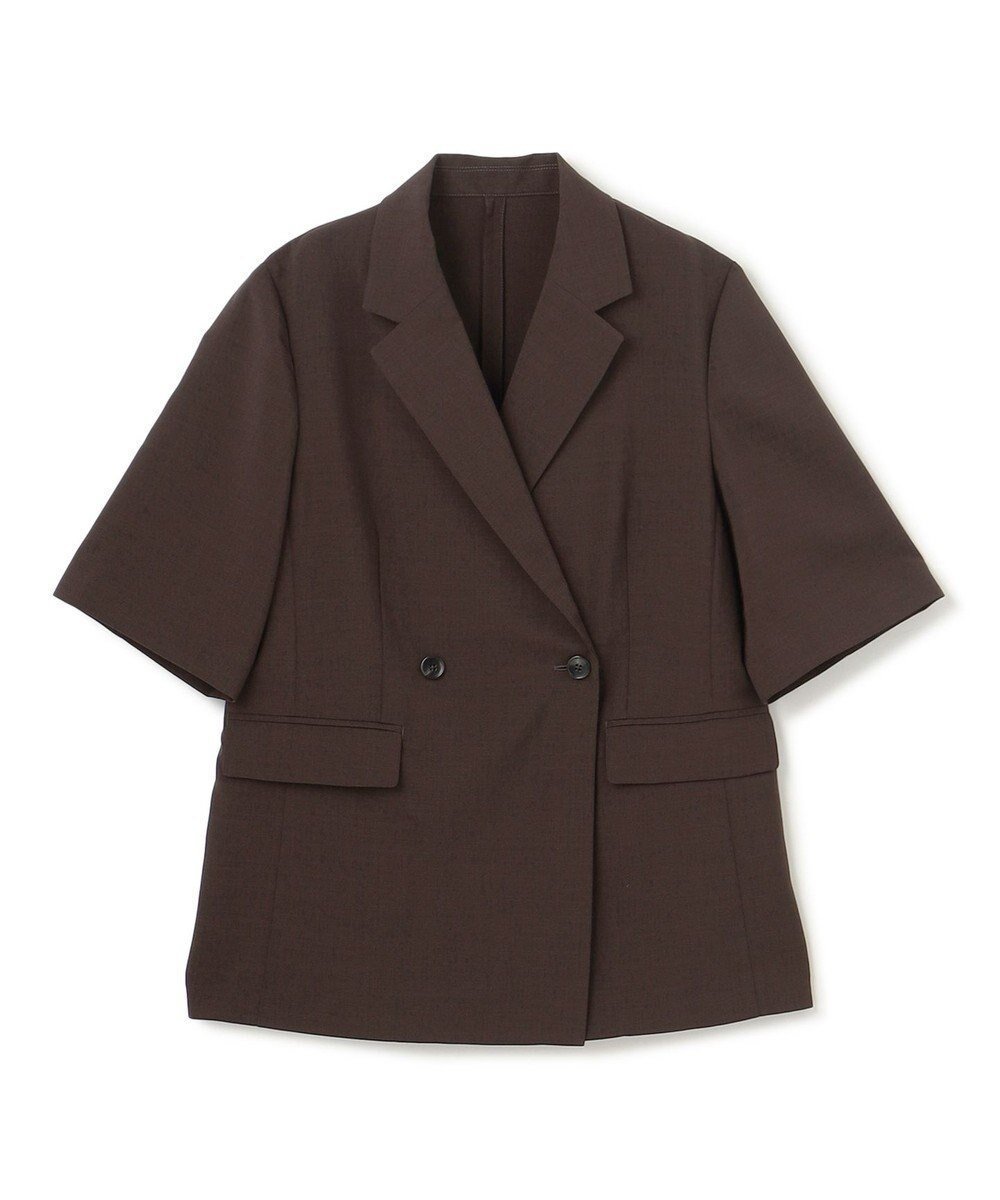 【アンフィーロ 自由区/UNFILO】のTENNEN TOUCH ハーフスリーブジャケット インテリア・キッズ・メンズ・レディースファッション・服の通販 founy(ファニー) 　ファッション　Fashion　レディースファッション　Fashion for Women　アウター　Coat / Outerwear Collection　レディースジャケット・軽アウター　Jackets　テーラードジャケット / 通勤・きれいめスタイル　Tailored Jackets & Blazers　ウォッシャブル　Machine Washable　エアリー　Airy Texture　オケージョン　Occasion Wear　春　Spring　軽量　Lightweight, Ultra Light　ジャケット　Jacket, Outerwear　ストレッチ　Stretch, Stretchy Fabric　セットアップ　Set-Up, Coordinated Outfit　リラックス　Relax, Relaxed Fit　S/S・春夏　SS, Spring/Summer, Warm Season　おすすめ　Recommended / Our Picks　夏　Summer　ブラウン|ID: prp329100004407681 ipo3291000000035889264