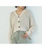 【アンフィーロ 自由区/UNFILO】の【抗菌防臭/洗える】メッシュニット カーディガン ベージュ|ID: prp329100004407712 ipo3291000000031897923