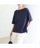 【アンフィーロ 自由区/UNFILO】の【UVカット/遮熱】スゴ機能美 ハーフスリーブ ニット [WEB限定]ネイビー|ID: prp329100004407724 ipo3291000000032539161