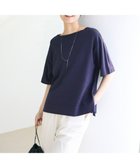 【アンフィーロ 自由区/UNFILO】の【UVカット/遮熱】スゴ機能美 ハーフスリーブ ニット [WEB限定]ネイビー|ID: prp329100004407724 ipo3291000000033564214