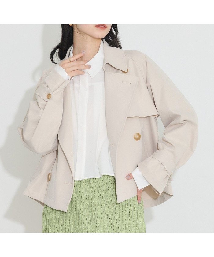 【アースミュージックアンドエコロジー/earth music&ecology】のショートトレンチコート インテリア・キッズ・メンズ・レディースファッション・服の通販 founy(ファニー) https://founy.com/ ファッション Fashion レディースファッション Ladies' Fashion Online アウター Coat Outerwear コート Coats ジャケット Jackets トレンチコート Trench Coats おすすめ Recommend ショート Short ジャケット Jacket ダブル Double バランス Balance パッチ Patch フロント Front ポケット Pocket 今季 This Season 夏 Summer 春 Spring S/S・春夏 Ss・Spring/Summer |ID: prp329100004407737 ipo3291000000032562146