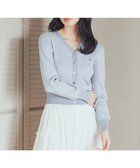 【アースミュージックアンドエコロジー/earth music&ecology】のマイクロボーダーVネックコンパクトカーディガン Grayish Blue|ID: prp329100004407751 ipo3291000000031934102