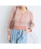 【アースミュージックアンドエコロジー/earth music&ecology】のマイクロボーダーVネックコンパクトカーディガン Pink Orange|ID: prp329100004407751 ipo3291000000031934103