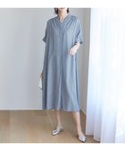 【自由区/JIYU-KU】の【カタログ掲載・接触冷感・UVケア・抗菌防臭・洗える】リヨセルポプリンシャツ ワンピース ブルーストライプ|ID: prp329100004407758 ipo3291000000031797798
