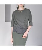 【23区/NIJYUSANKU】の【SLOW/一部店舗限定】MVSコットン カシュクール 5分丈 Tシャツ グレー系|ID:prp329100004407784