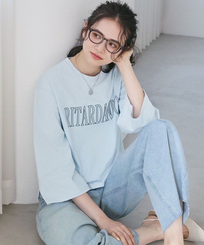 【23区/NIJYUSANKU】の【SLOW/一部店舗限定】MVSコットン フレア袖 ロゴTシャツ インテリア・キッズ・メンズ・レディースファッション・服の通販 founy(ファニー) https://founy.com/ ファッション Fashion レディースファッション WOMEN トップス・カットソー Tops/Tshirt シャツ/ブラウス Shirts/Blouses ロング / Tシャツ T-Shirts カットソー Cut and Sewn イタリア Italy 春 Spring カシュクール Cachecoeur カットソー Cut And Sew クロップド Cropped ダウン Down フレア Flare ボトム Bottom ワイド Wide S/S・春夏 Ss・Spring/Summer 夏 Summer エレガント 上品 Elegant 2025年 2025 2025春夏・S/S Ss,Spring/Summer,2025 |ID: prp329100004407785 ipo3291000000032032429