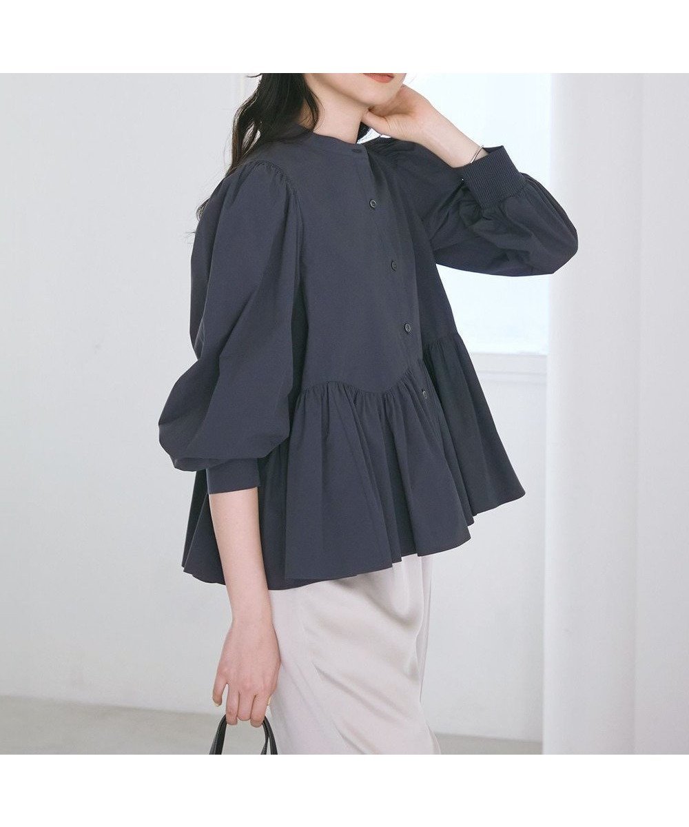 【23区/NIJYUSANKU】の【SLOW/一部店舗限定】タンブラーコットンブロード ブラウス 人気、トレンドファッション・服の通販 founy(ファニー) 　ファッション　Fashion　レディースファッション　Fashion for Women　トップス・カットソー　Cut & Sew Tops　シャツ・ブラウス・オフィスカジュアル　Elegant Blouses & Button-Ups　春　Spring　シンプル　Simple, Minimal　スリーブ　Sleeve, Long Sleeve / Short Sleeve　タンブラー　Tumbler, Travel Mug　デニム　Denim, Jeans Material　ビスチェ　Bustier, Corset Top　ブロード　Broadcloth, Fine Cotton　ペプラム　Peplum, Flared Hem　S/S・春夏　SS, Spring/Summer, Warm Season　おすすめ　Recommended / Our Picks　夏　Summer　2025年　2025　2025春夏・S/S　Spring/Summer 2025 SS25　 other-1|ID: prp329100004407806 ipo3291000000033342879