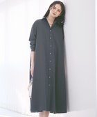 【23区/NIJYUSANKU】の【SLOW/一部店舗限定】タンブラーコットンブロード シャツワンピース ダルブルー系|ID:prp329100004407808