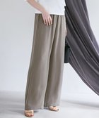 【23区/NIJYUSANKU】の【SLOW/一部店舗限定】キュプラフィブリルクロス サイドライン ワイドパンツ カーキ系|ID: prp329100004407849 ipo3291000000032695563