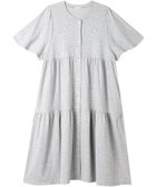 【ツモリチサト スリープ/tsumori chisato SLEEP】のツモリチサト ワンピース 5分袖 半袖 ルームウエア 綿混ベア天竺 ロング丈(ふくらはぎ付近) レディース UNT156 /ワコール グレー|ID: prp329100004407938 ipo3291000000031852256
