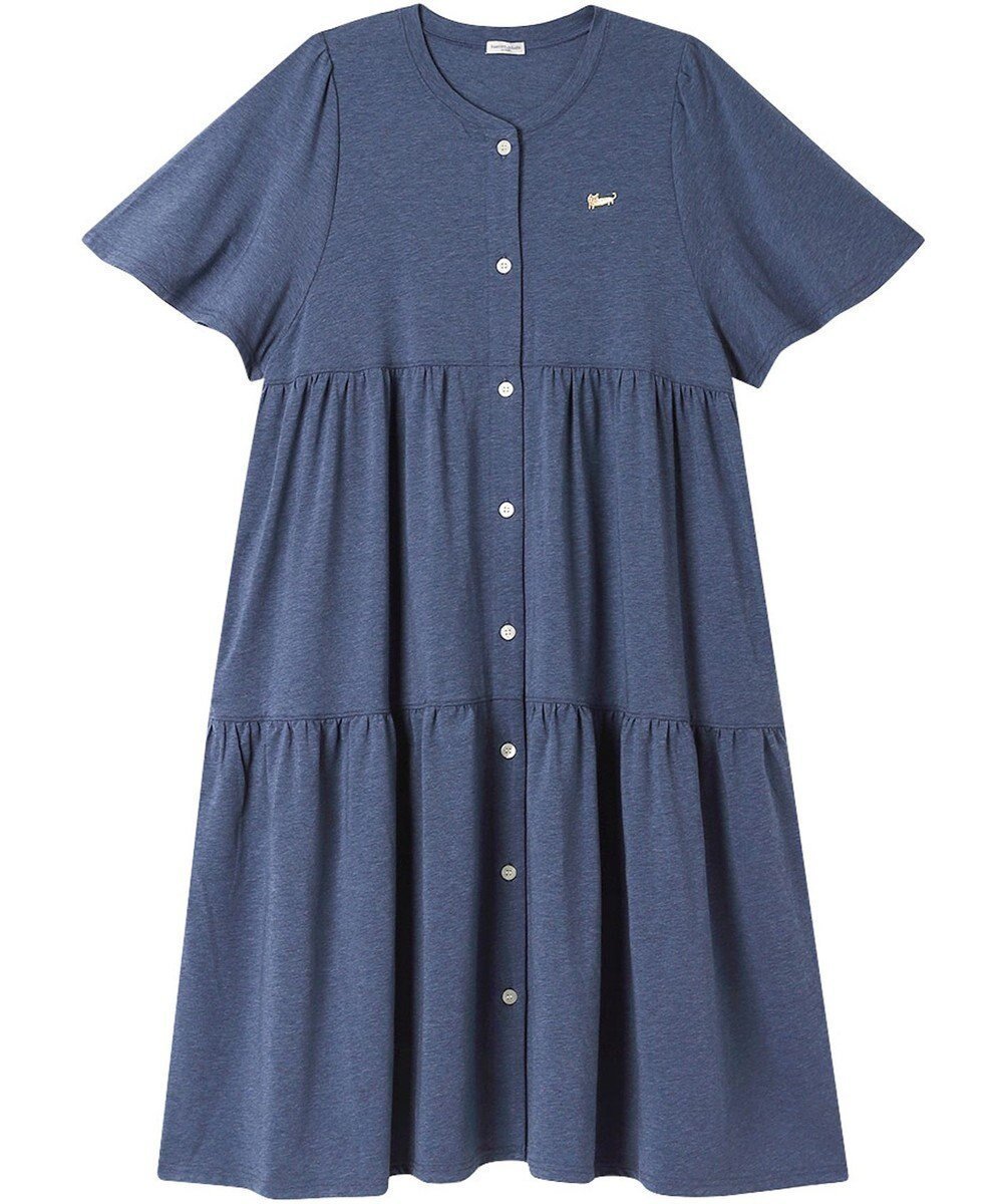 【ツモリチサト スリープ/tsumori chisato SLEEP】のツモリチサト ワンピース 5分袖 半袖 ルームウエア 綿混ベア天竺 ロング丈(ふくらはぎ付近) レディース UNT156 /ワコール インテリア・キッズ・メンズ・レディースファッション・服の通販 founy(ファニー) 　ファッション　Fashion　レディースファッション　WOMEN　ワンピース　Dress　ストレッチ　Stretch　パジャマ　Pajamas　ロング　Long　半袖　Short Sleeve　コン|ID: prp329100004407938 ipo3291000000031852258