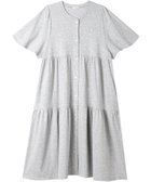 【ツモリチサト スリープ/tsumori chisato SLEEP】のツモリチサト ワンピース 5分袖 半袖 ルームウエア 綿混ベア天竺 ロング丈(ふくらはぎ付近) レディース UNT156 /ワコール 人気、トレンドファッション・服の通販 founy(ファニー) ファッション Fashion レディースファッション Fashion for Women ワンピース Dresses ストレッチ Stretch, Stretchy Fabric パジャマ Pajamas, Sleepwear ロング Long, Long-Length 再入荷 Restock / Back in Stock 半袖 Short Sleeve, Half Sleeve thumbnail グレー|ID: prp329100004407938 ipo3291000000033314416