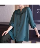 【ティアクラッセ/Tiaclasse】の【洗える】ヴィンテージサテンタックシャツチュニック ターコイズ|ID: prp329100004408000 ipo3291000000031952053