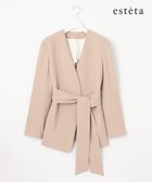 【23区/NIJYUSANKU】の【エステータ】コットンダブルクロス ノーカラージャケット グレージュ系|ID: prp329100004408064 ipo3291000000031934893