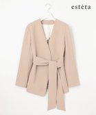 【23区/NIJYUSANKU】の【エステータ】コットンダブルクロス ノーカラージャケット グレージュ系|ID: prp329100004408064 ipo3291000000033475030