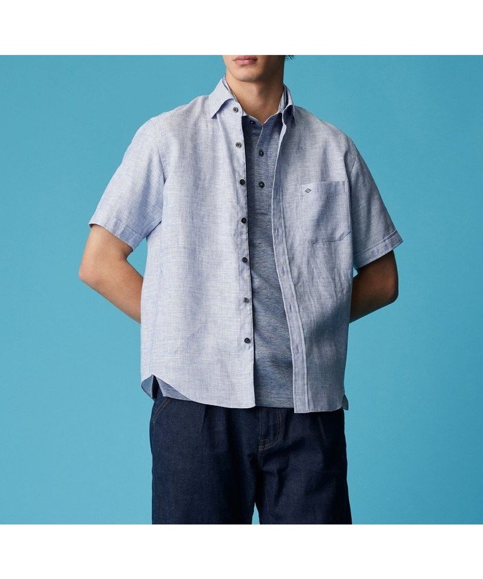【ジョセフ アブード/JOSEPH ABBOUD / MEN】の【麻100%・軽い・涼しい】 モイスチャーリネン半袖 シャツ インテリア・キッズ・メンズ・レディースファッション・服の通販 founy(ファニー) https://founy.com/ ファッション Fashion メンズファッション MEN トップス・カットソー Tops/Tshirt/Men シャツ Shirts おすすめ Recommend エレガント 上品 Elegant シャンブレー Chambray ジャケット Jacket ペイズリー Paisley 半袖 Short Sleeve 夏 Summer 春 Spring S/S・春夏 Ss・Spring/Summer 羽織 Haori |ID: prp329100004408638 ipo3291000000031941473