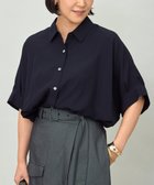 【自由区/JIYU-KU】の【接触冷感・UVケア・抗菌防臭・洗える】リヨセルポプリン ブラウス [新色]ネイビー|ID: prp329100004408683 ipo3291000000033483863