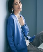 【アンフィーロ 自由区/UNFILO】の【洗える】スポンジニット カーディガン ブルー|ID: prp329100004408702 ipo3291000000033529670