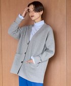 【アンフィーロ 自由区/UNFILO】の【洗える】スポンジニット カーディガン グレー|ID: prp329100004408702 ipo3291000000033710596