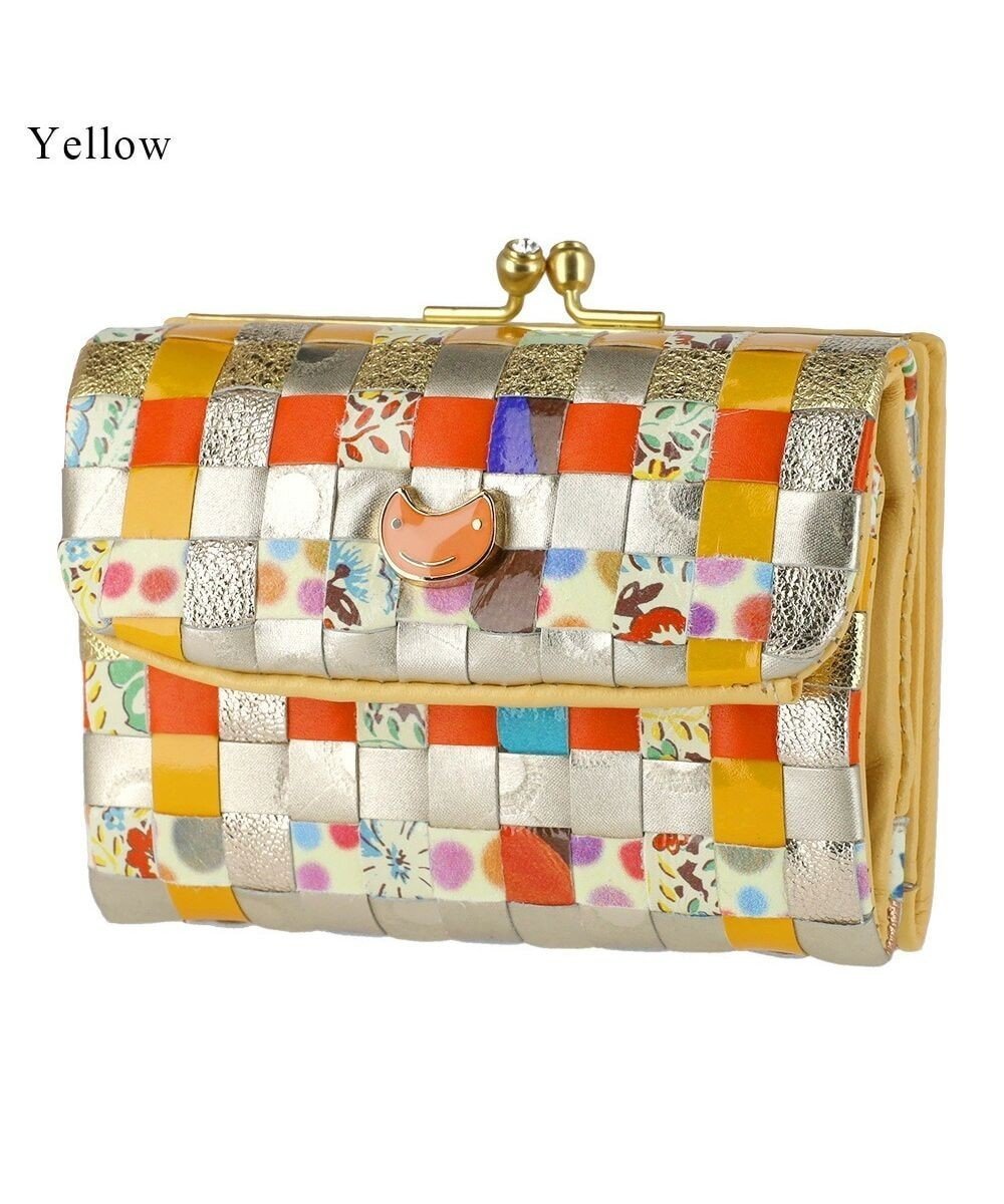 【ツモリチサト キャリー/tsumori chisato CARRY】のエポネコメッシュ 2つ折り財布 がま口 インテリア・キッズ・メンズ・レディースファッション・服の通販 founy(ファニー) 　ファッション　Fashion　レディースファッション　Fashion for Women　ミニ財布・二つ折り財布　Wallets & Card Cases　ストーン　Stone, Gem-Like　ドット　Polka Dot, Dot Pattern　ネコ　Cat, Feline Motif　ポケット　Pocket, Pocket Detail　メッシュ　Mesh, Net Fabric　財布　Wallet, Purse　イエロー|ID: prp329100004408763 ipo3291000000033690151