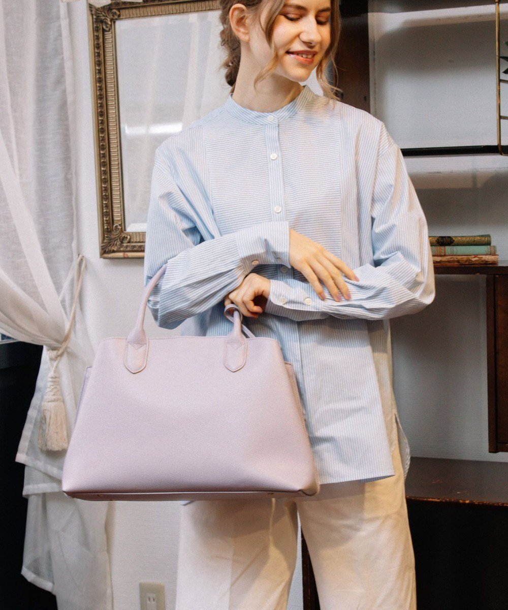 【アンビリオン/UNBILLION】のperche 山羊革A4トートバッグ インテリア・キッズ・メンズ・レディースファッション・服の通販 founy(ファニー) 　ファッション　Fashion　レディースファッション　WOMEN　バッグ　Bag　ショルダー　Shoulder　ポケット　Pocket　ロング　Long　雑誌　Magazine　ラベンダー|ID: prp329100004408798 ipo3291000000031902942