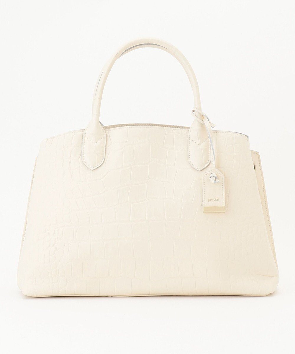 【アンビリオン/UNBILLION】のperche 山羊革A4トートバッグ インテリア・キッズ・メンズ・レディースファッション・服の通販 founy(ファニー) 　ファッション　Fashion　レディースファッション　Fashion for Women　バッグ　Bags　ショルダー　Shoulder, Shoulder Strap　ポケット　Pocket, Pocket Detail　ロング　Long, Long-Length　クロコアイボリー|ID: prp329100004408798 ipo3291000000034264968