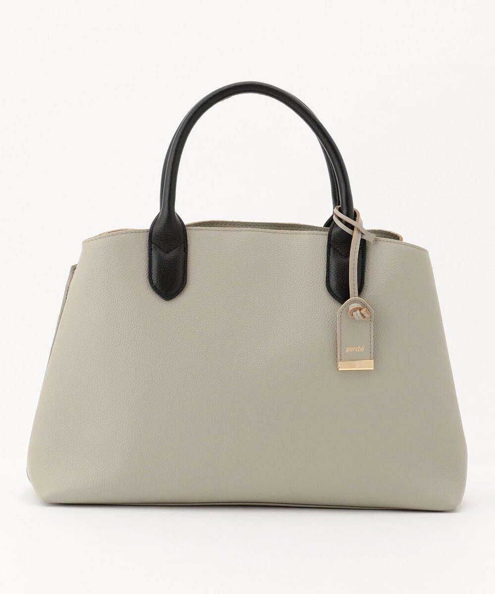 【アンビリオン/UNBILLION】のperche 山羊革A4トートバッグ インテリア・キッズ・メンズ・レディースファッション・服の通販 founy(ファニー) 　ファッション　Fashion　レディースファッション　Fashion for Women　バッグ　Bags　ショルダー　Shoulder, Shoulder Strap　ポケット　Pocket, Pocket Detail　ロング　Long, Long-Length　グレーブラック|ID: prp329100004408798 ipo3291000000034264969