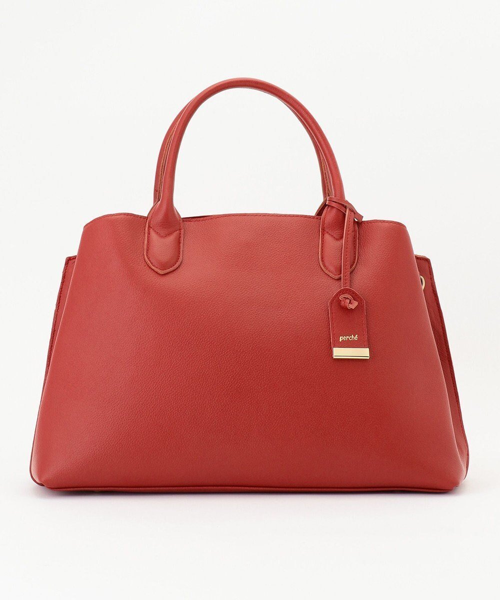 【アンビリオン/UNBILLION】のperche 山羊革A4トートバッグ インテリア・キッズ・メンズ・レディースファッション・服の通販 founy(ファニー) 　ファッション　Fashion　レディースファッション　Fashion for Women　バッグ　Bags　ショルダー　Shoulder, Shoulder Strap　ポケット　Pocket, Pocket Detail　ロング　Long, Long-Length　レッド|ID: prp329100004408798 ipo3291000000034264983