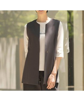 【ジェイ プレス/J.PRESS】の【セットアップ対応・洗える】RELAXIONツイル ジレ 人気、トレンドファッション・服の通販 founy(ファニー) ファッション Fashion レディースファッション WOMEN アウター Coat Outerwear ジャケット Jackets 洗える Washable カットソー Cut And Sew シンプル Simple ジャケット Jacket セットアップ Set Up ツイル Twill トレンド Trend ペプラム Peplum ボトム Bottom ロング Long A/W・秋冬 Aw・Autumn/Winter・Fw・Fall-Winter おすすめ Recommend エレガント 上品 Elegant ビジネス 仕事 通勤 Business |ID:prp329100004408816