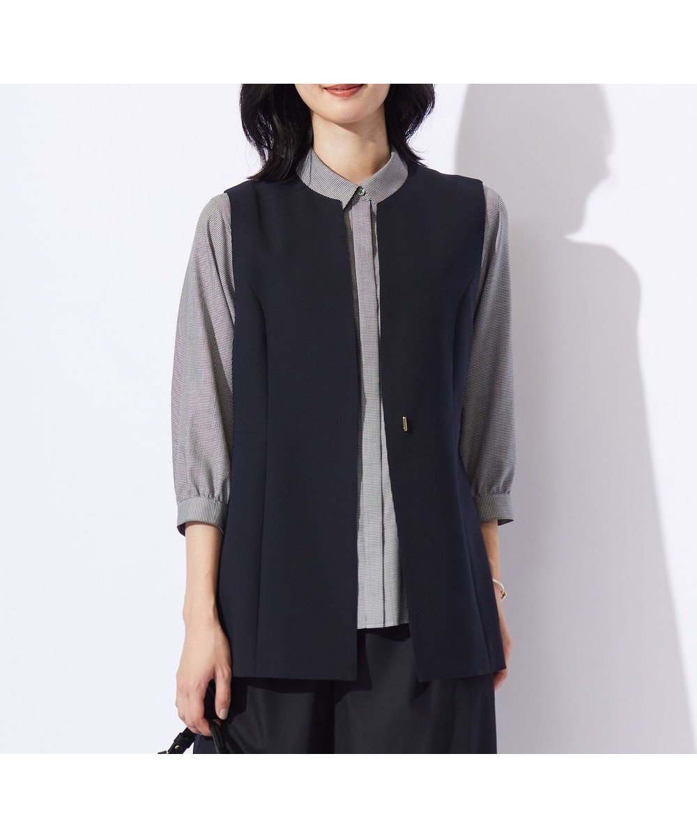 【ジェイ プレス/J.PRESS】の【セットアップ対応・洗える】RELAXIONツイル ジレ インテリア・キッズ・メンズ・レディースファッション・服の通販 founy(ファニー) 　ファッション　Fashion　レディースファッション　WOMEN　アウター　Coat Outerwear　ジャケット　Jackets　洗える　Washable　カットソー　Cut And Sew　シンプル　Simple　ジャケット　Jacket　セットアップ　Set Up　ツイル　Twill　トレンド　Trend　ペプラム　Peplum　ボトム　Bottom　ロング　Long　A/W・秋冬　Aw・Autumn/Winter・Fw・Fall-Winter　おすすめ　Recommend　エレガント 上品　Elegant　ビジネス 仕事 通勤　Business　ネイビー系|ID: prp329100004408816 ipo3291000000031895836