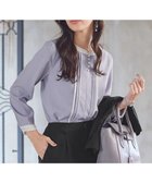 【ティアクラッセ/Tiaclasse】の【洗える】ピンタック配色ブラウス サックス×アイボリー|ID: prp329100004409029 ipo3291000000034745574