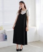 【ティアクラッセ/Tiaclasse】の【2点セット・洗える】変形プリーツキャミワンピース&Tシャツ ブラック|ID: prp329100004409042 ipo3291000000032285369