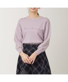 【エニィ スィス/any SiS】の【洗える】ロゴ刺繍 ニット 人気、トレンドファッション・服の通販 founy(ファニー) ファッション Fashion レディースファッション WOMEN トップス・カットソー Tops/Tshirt ニット Knit Tops コンパクト Compact セーター Sweater エレガント 上品 Elegant 洗える Washable A/W・秋冬 Aw・Autumn/Winter・Fw・Fall-Winter thumbnail ラベンダー×ライトグレー|ID: prp329100004409230 ipo3291000000030793769