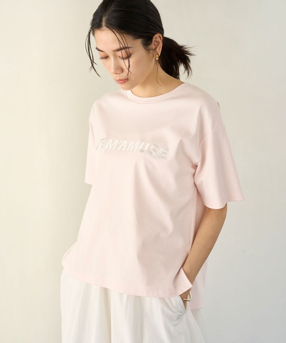 【アンフィーロ 自由区/UNFILO】の【汗ジミ防止/UVケア】BEAUTY FORM-Tコットン ロゴ半袖T インテリア・キッズ・メンズ・レディースファッション・服の通販 founy(ファニー) 　ファッション　Fashion　レディースファッション　Fashion for Women　トップス・カットソー　Cut & Sew Tops　シャツ・ブラウス・オフィスカジュアル　Elegant Blouses & Button-Ups　ロングTシャツ・Tシャツ　Longline T-Shirts & Tees　カットソー・ベーシックTシャツ　Cut-and-Sewn Tops / Stretch Tees & Basics　春　Spring　カットソー　Cut and Sewn Top　ストレッチ　Stretch, Stretchy Fabric　半袖　Short Sleeve, Half Sleeve　S/S・春夏　SS, Spring/Summer, Warm Season　再入荷　Restock / Back in Stock　夏　Summer　エレガント 上品　Elegant　ライトピンク|ID: prp329100004409541 ipo3291000000032540814