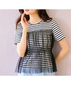 【フェルゥ/Feroux】の【洗える】チュールコンビカットソー ホワイト系1|ID: prp329100004409547 ipo3291000000031759656