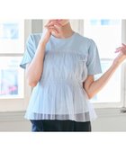 【フェルゥ/Feroux】の【洗える】チュールコンビカットソー スカイブルー系|ID: prp329100004409547 ipo3291000000031759661