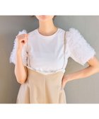 【フェルゥ/Feroux】の【洗える】チュールスリーブ Tシャツ ホワイト系|ID: prp329100004409574 ipo3291000000031535958