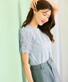 【フェルゥ/Feroux】の【洗える】チュールスリーブ Tシャツ スカイブルー系|ID: prp329100004409574 ipo3291000000031535963