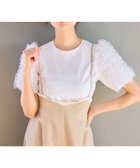 【フェルゥ/Feroux】の【洗える】チュールスリーブ Tシャツ ホワイト系|ID: prp329100004409574 ipo3291000000032640548