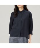 【自由区/JIYU-KU】の【接触冷感・吸水速乾・洗える】ナチュラルリネンクロップド丈 シャツ ネイビー|ID: prp329100004409596 ipo3291000000031851897