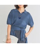 【自由区/JIYU-KU】の【カタログ掲載・洗える】ペーパーブレンドスキッパーポロ ニット ブルーグレー|ID: prp329100004409634 ipo3291000000031933582
